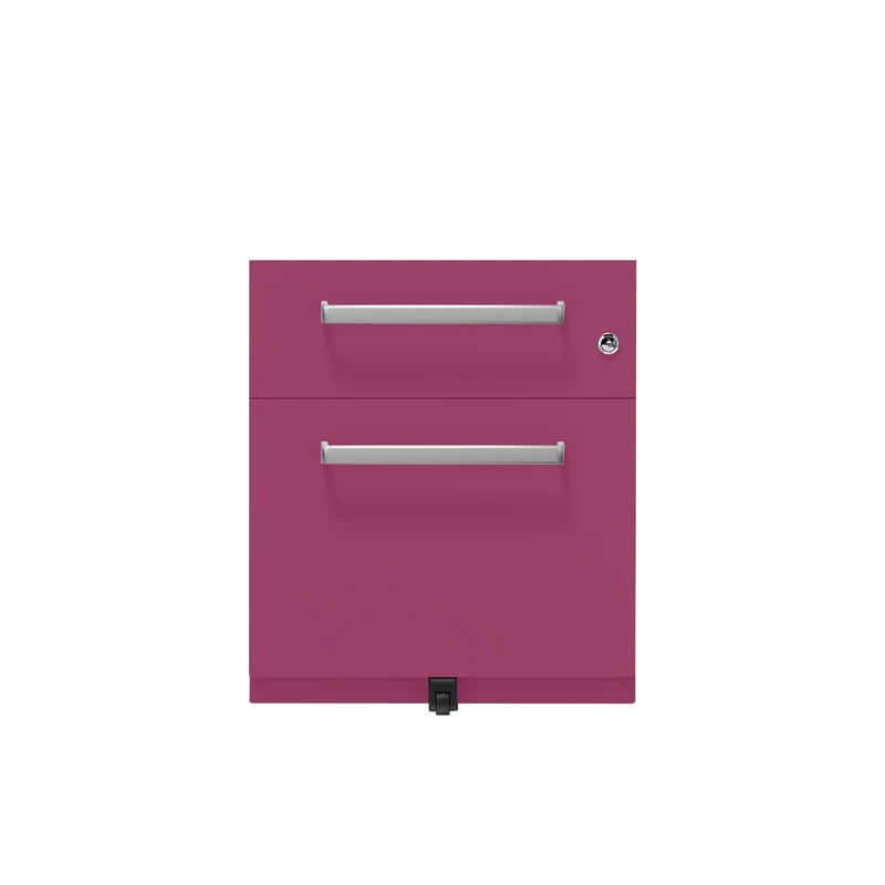 Rollcontainer Note™ | 2 Schubladen , Tiefe 565 mm, Designgriff