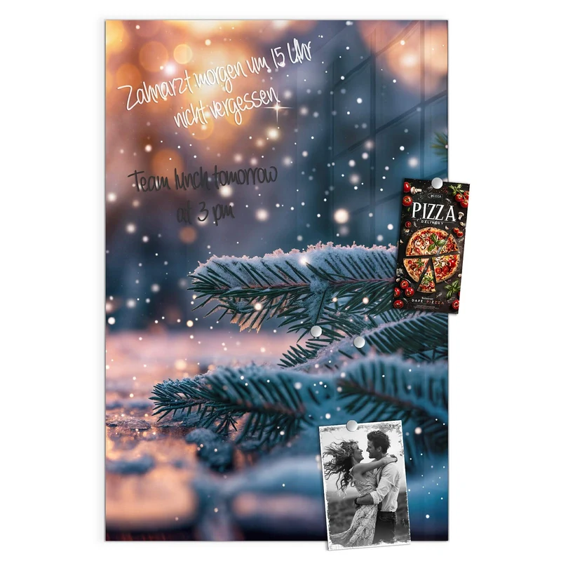 Magnettafel - Winterliche Tannenzweige