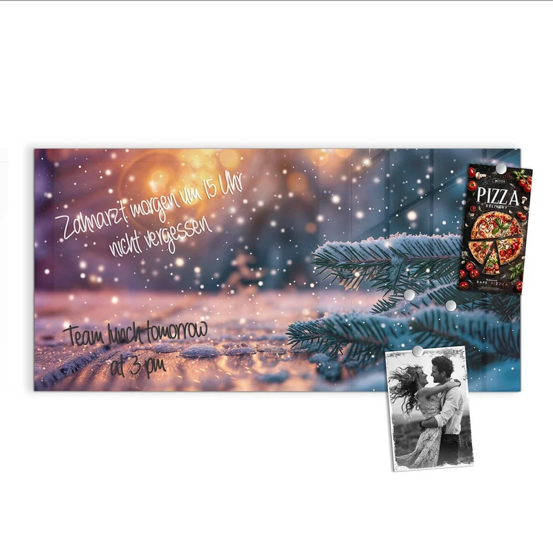 Magnettafel - Winterliche Tannenzweige