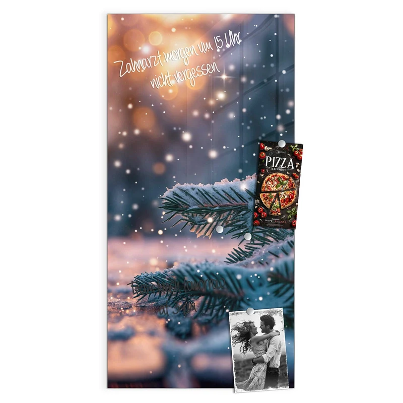Magnettafel - Winterliche Tannenzweige