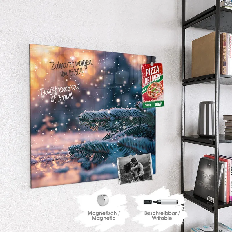 Magnettafel - Winterliche Tannenzweige