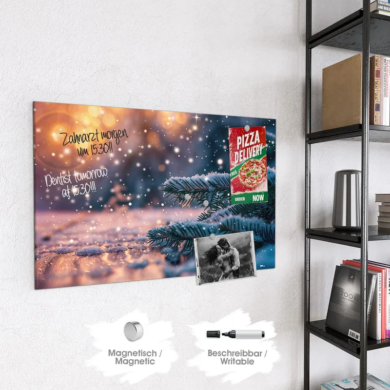 Magnettafel - Winterliche Tannenzweige