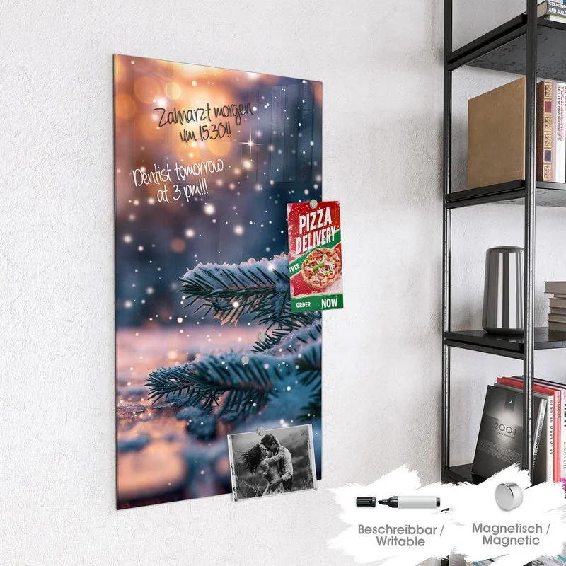 Magnettafel - Winterliche Tannenzweige