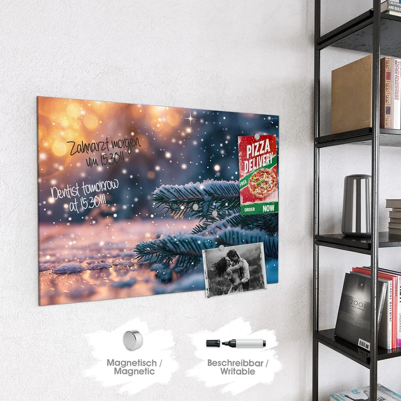 Magnettafel - Winterliche Tannenzweige