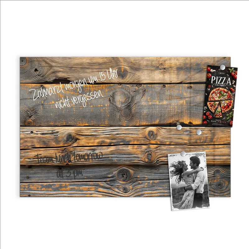 Magnettafel - Rustikale Holzplanken