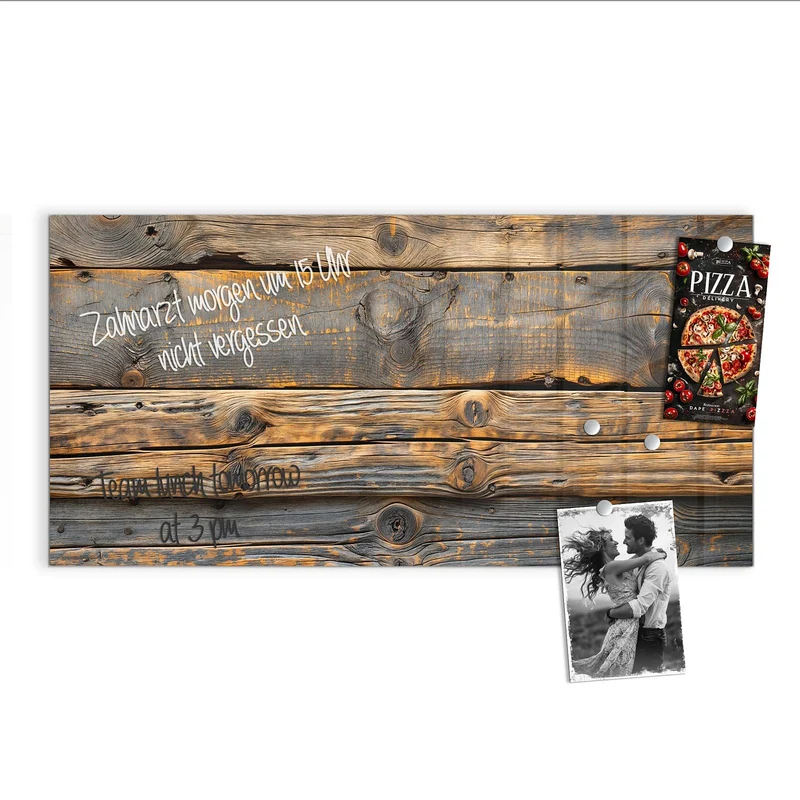 Magnettafel - Rustikale Holzplanken