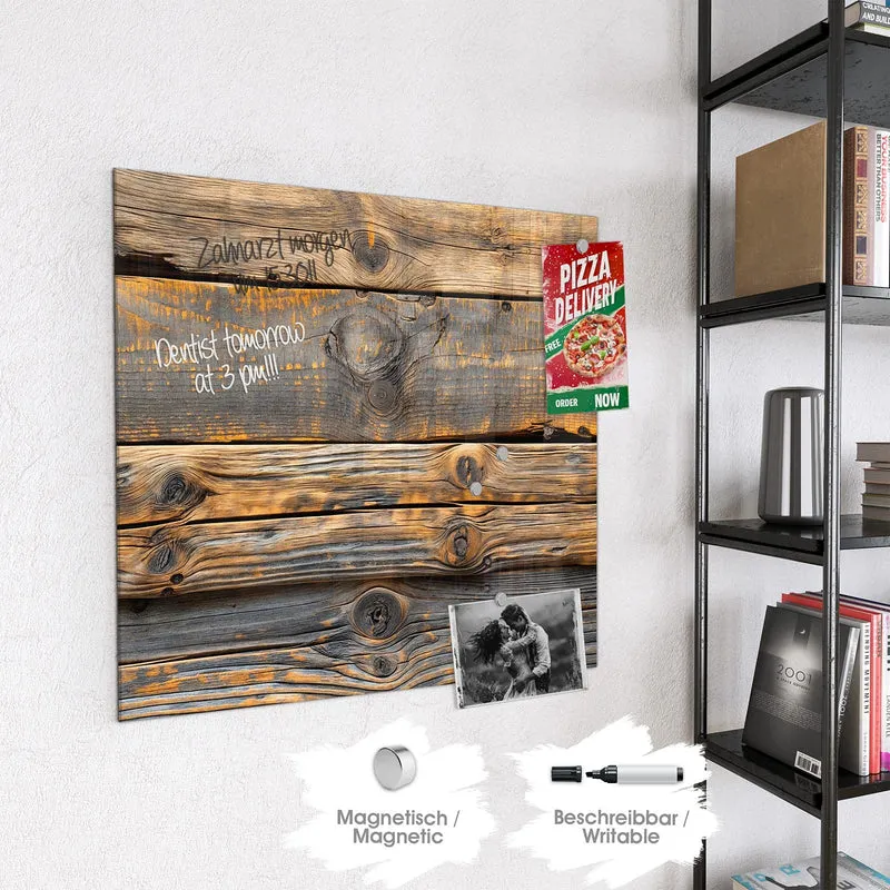 Magnettafel - Rustikale Holzplanken
