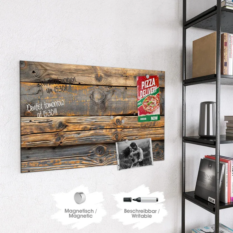 Magnettafel - Rustikale Holzplanken