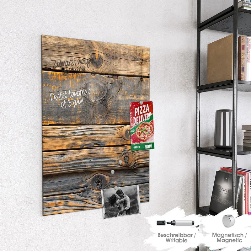 Magnettafel - Rustikale Holzplanken