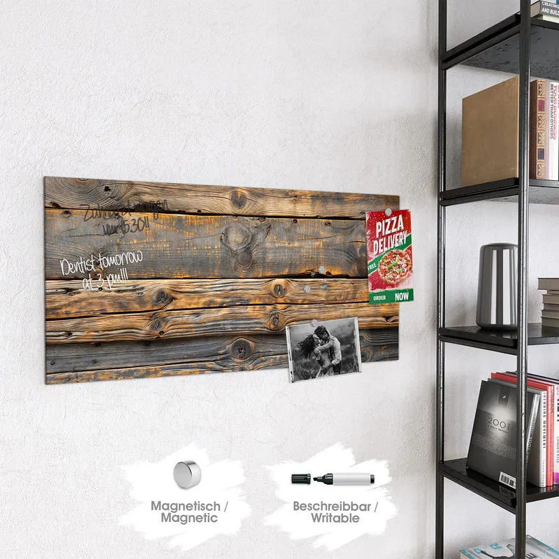 Magnettafel - Rustikale Holzplanken