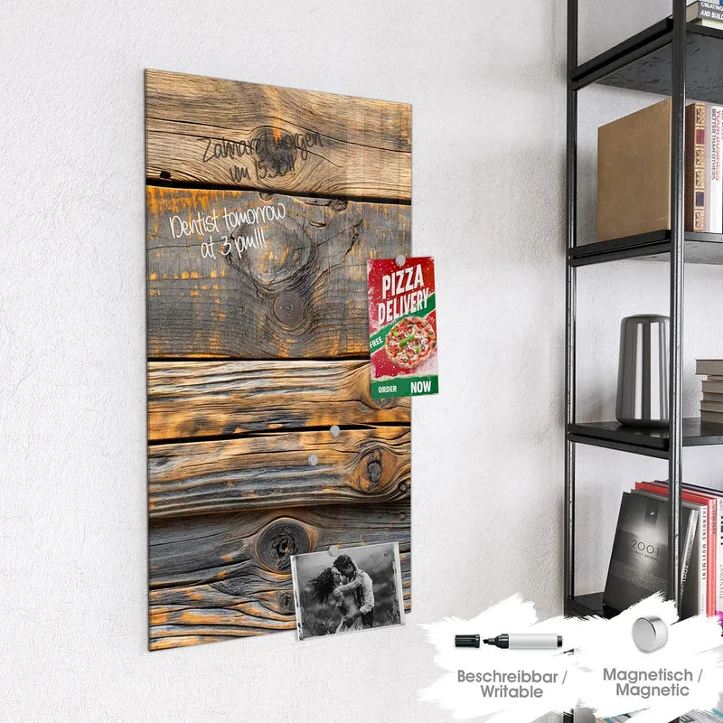 Magnettafel - Rustikale Holzplanken