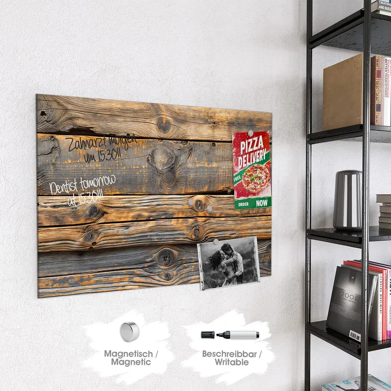 Magnettafel - Rustikale Holzplanken