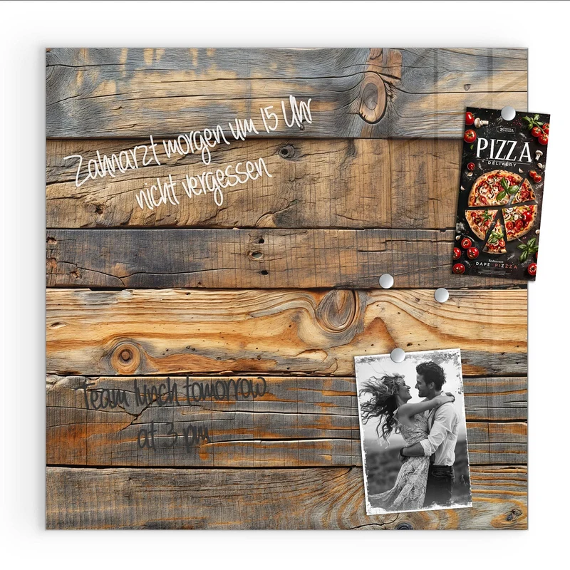 Magnettafel - Holzwandoptik