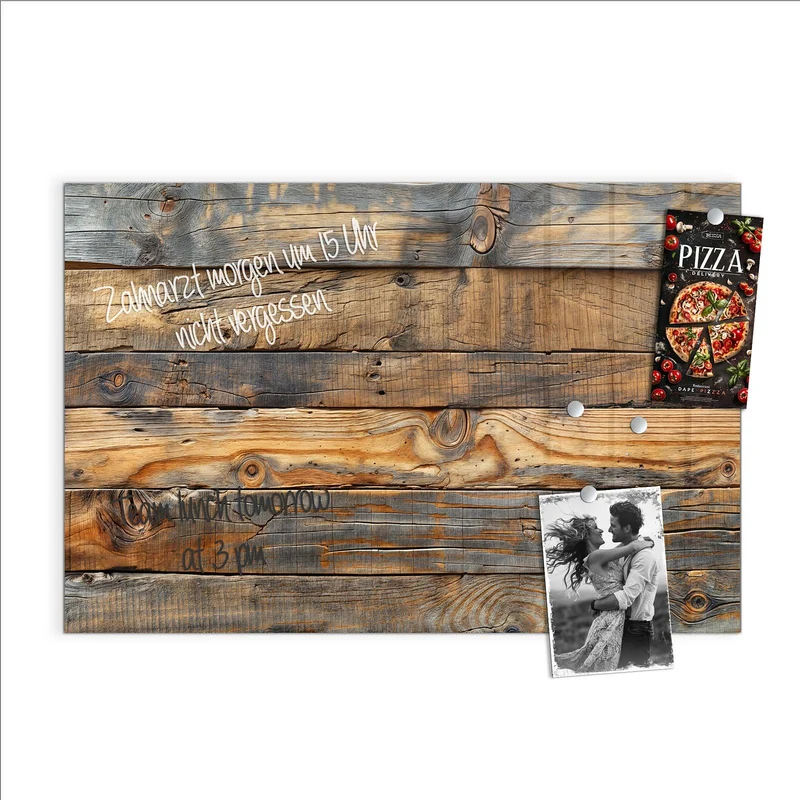Magnettafel - Holzwandoptik