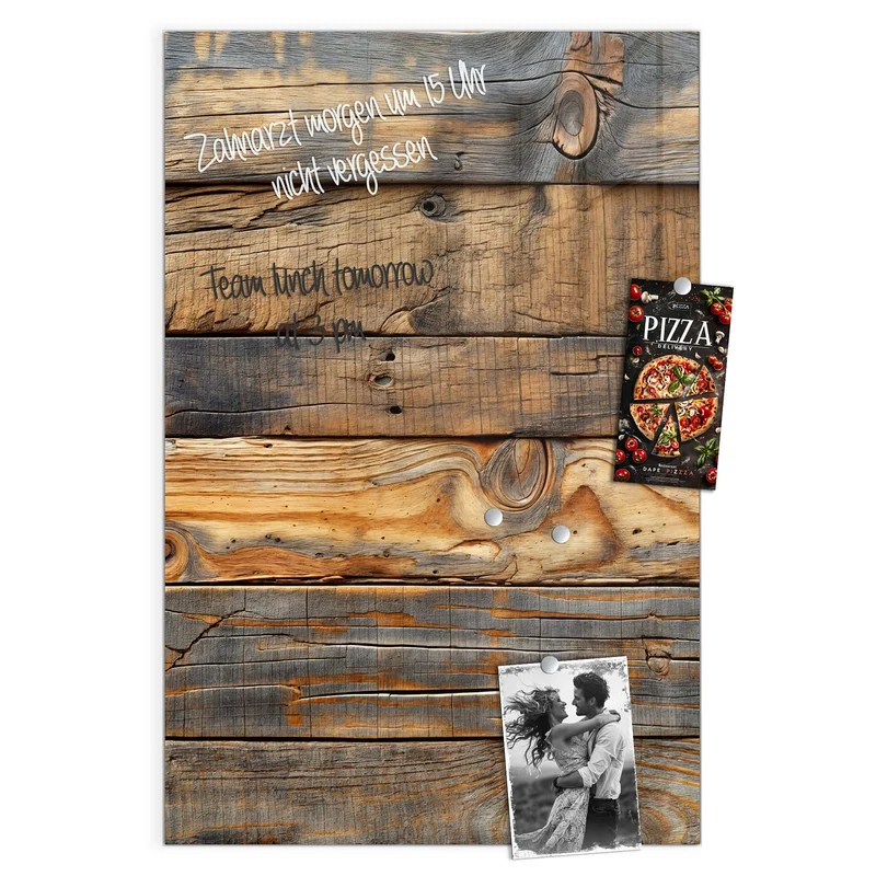 Magnettafel - Holzwandoptik