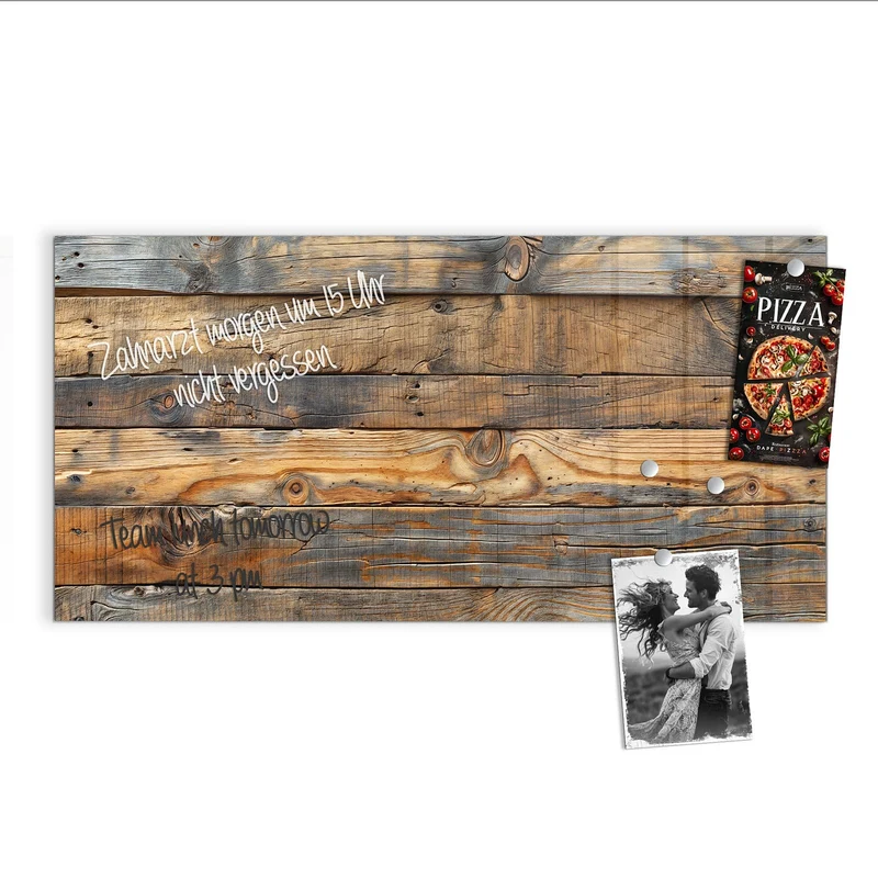 Magnettafel - Holzwandoptik