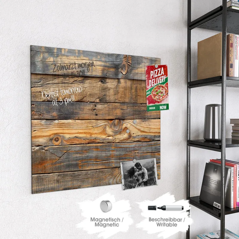 Magnettafel - Holzwandoptik
