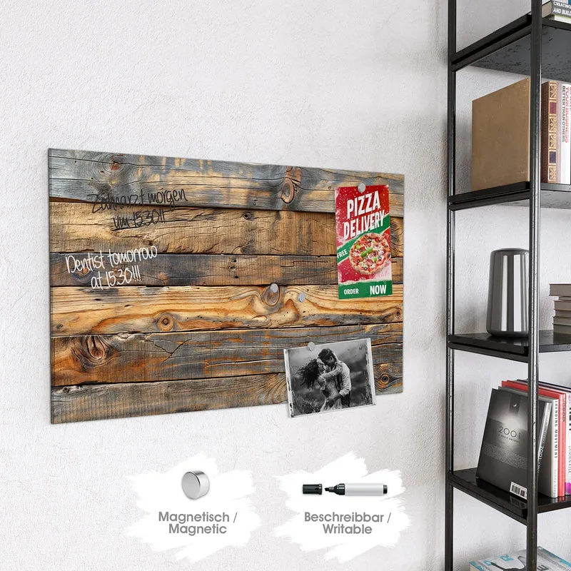 Magnettafel - Holzwandoptik