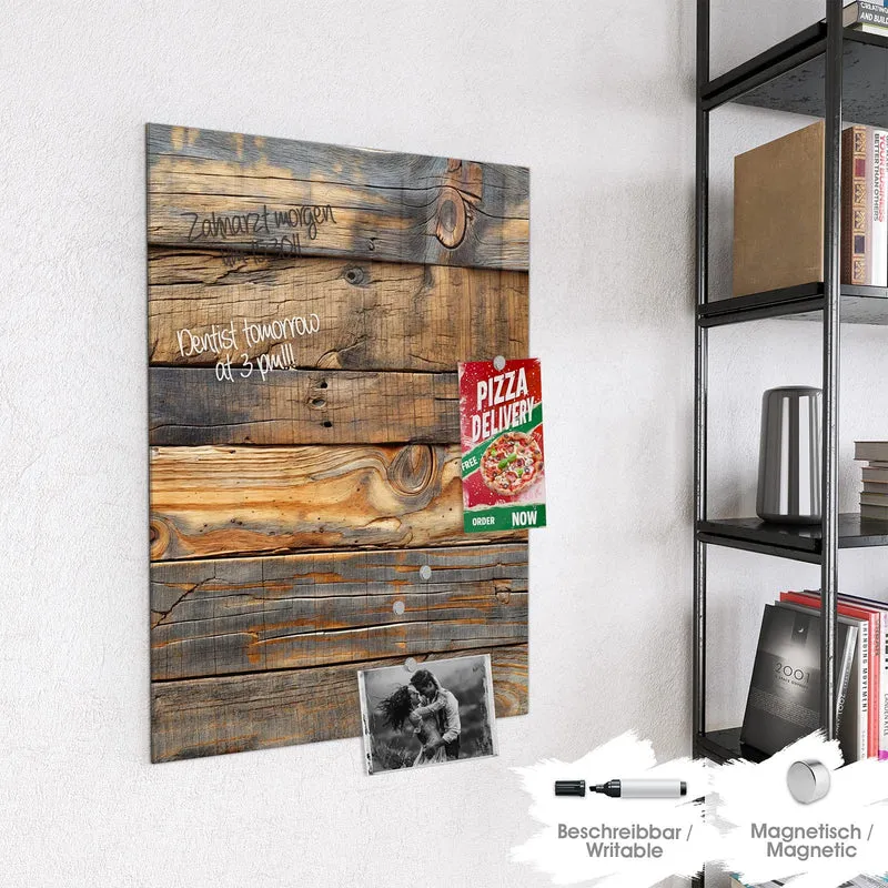 Magnettafel - Holzwandoptik