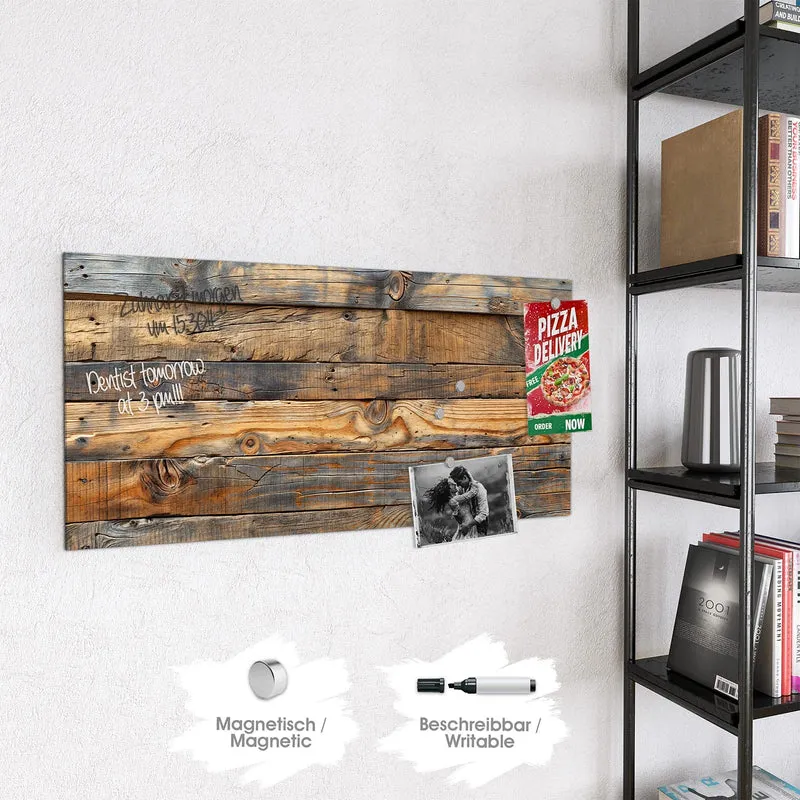 Magnettafel - Holzwandoptik