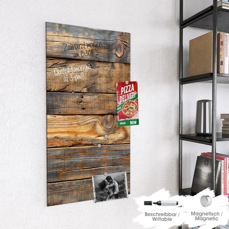 Magnettafel - Holzwandoptik