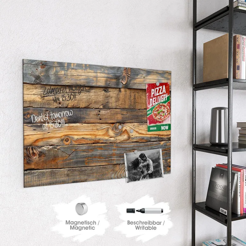 Magnettafel - Holzwandoptik