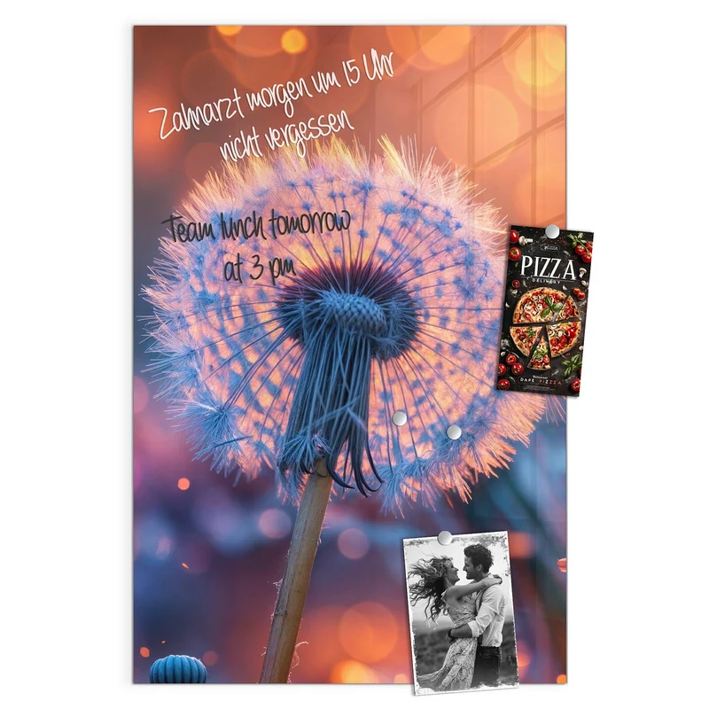 Magnettafel - Glühende Pusteblume