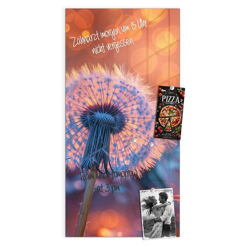 Magnettafel - Glühende Pusteblume