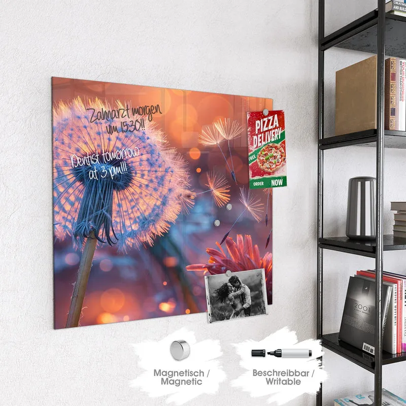 Magnettafel - Glühende Pusteblume