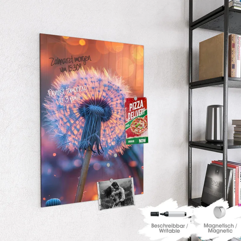 Magnettafel - Glühende Pusteblume