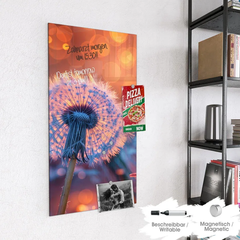 Magnettafel - Glühende Pusteblume