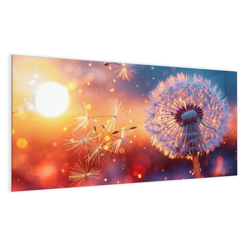 Magnettafel - Pusteblume im Abendlicht