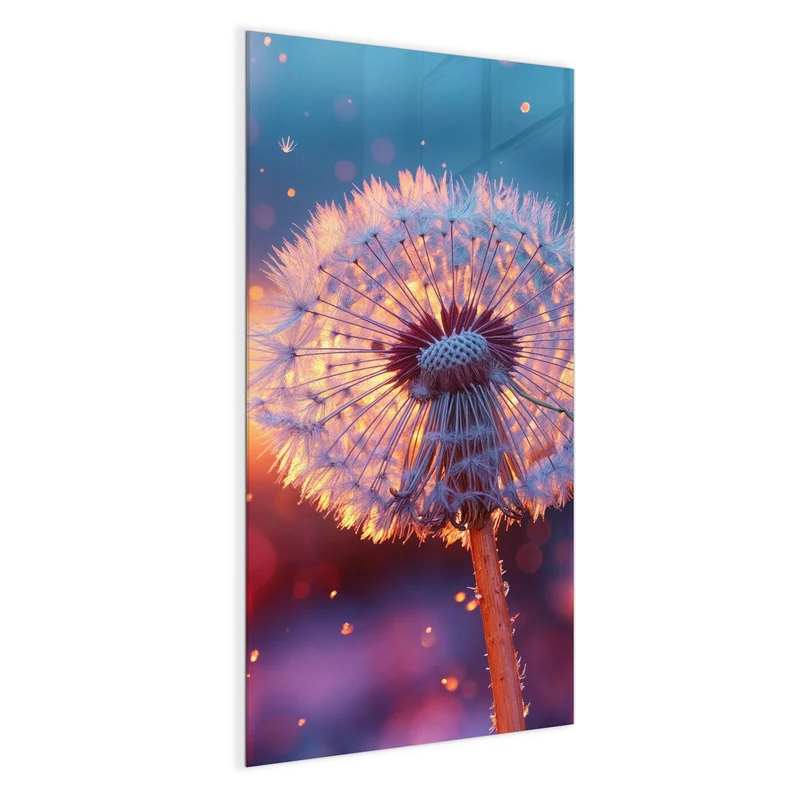 Magnettafel - Pusteblume im Abendlicht