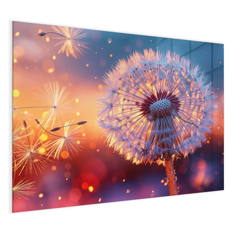 Magnettafel - Pusteblume im Abendlicht