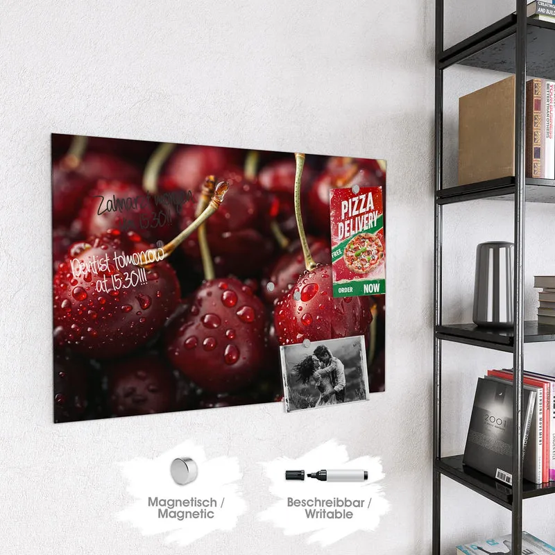 Magnettafel - Rubinrote Kirschen