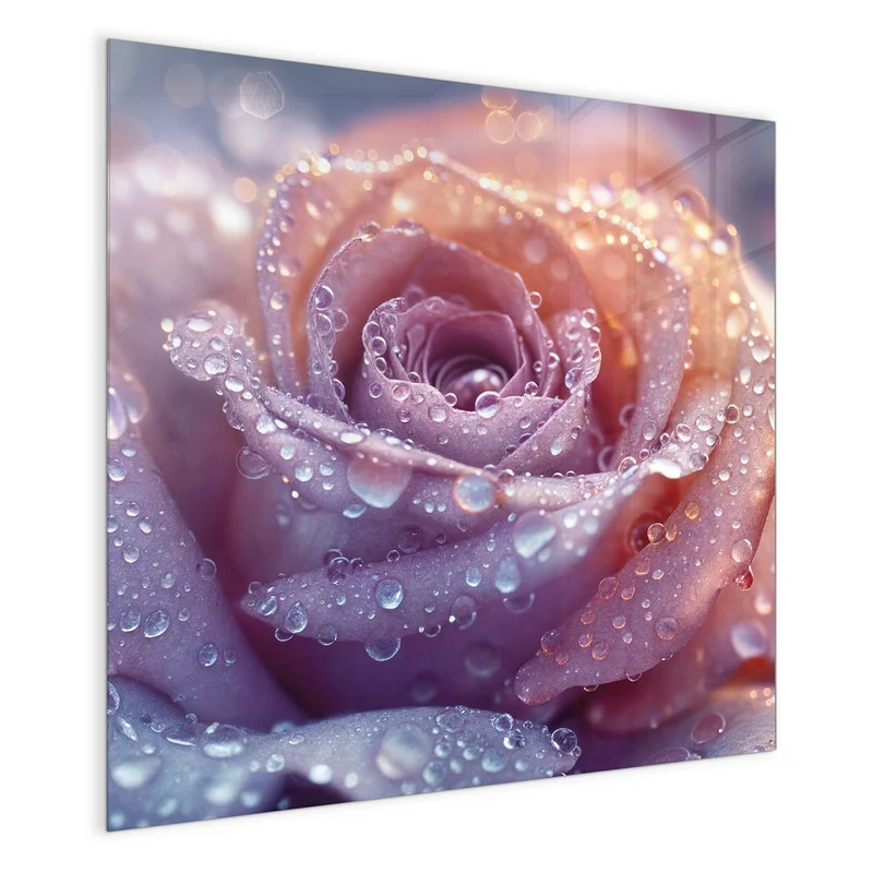 Magnettafel - Lila Rose im Tau
