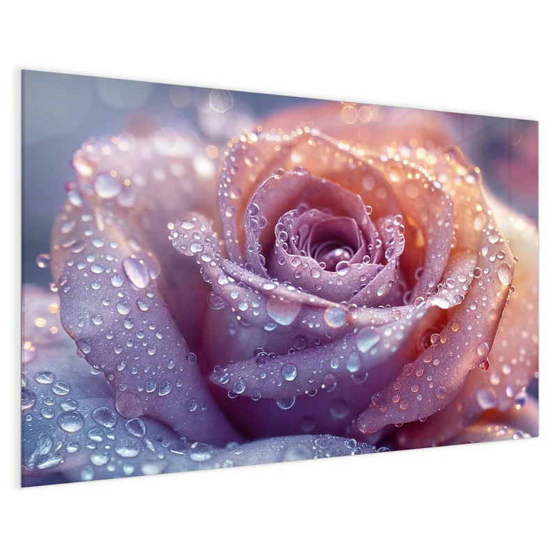 Magnettafel - Lila Rose im Tau