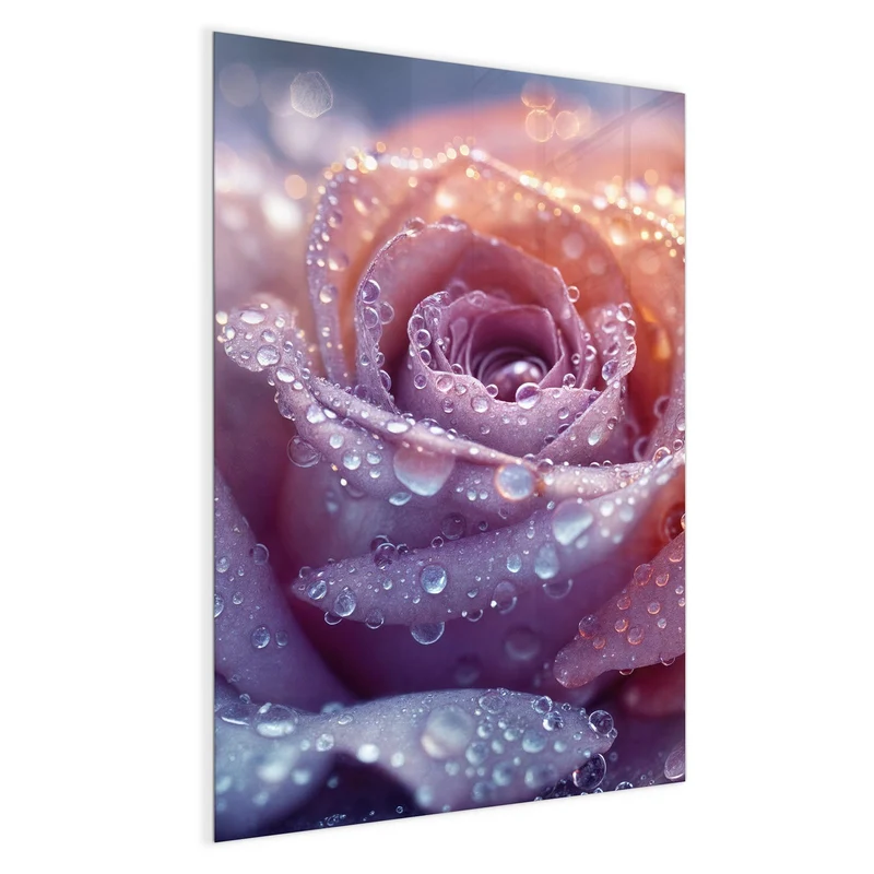 Magnettafel - Lila Rose im Tau