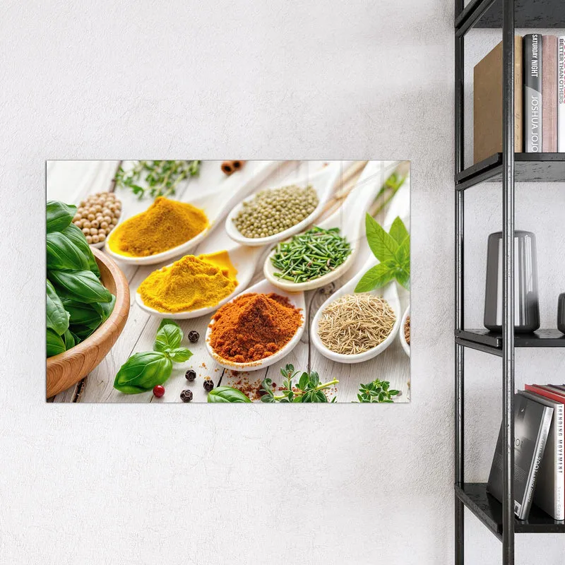 Magnettafel - Gewürze auf Porzellan
