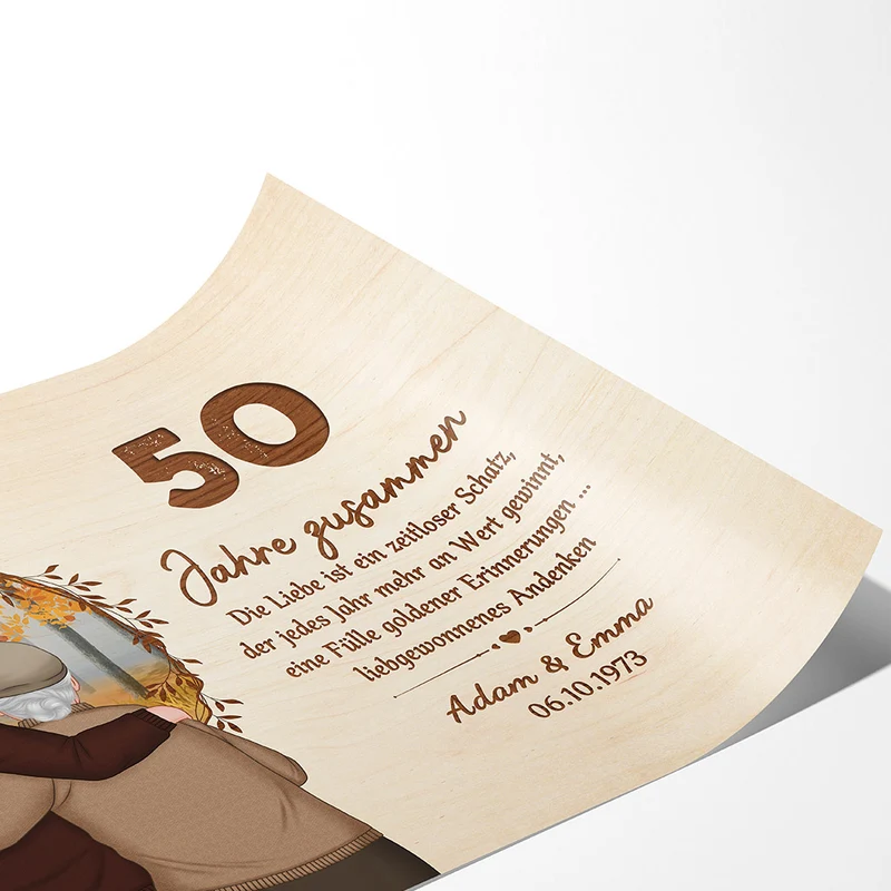 50 Jahrestag Großeltern - Personalisierte Geschenke | Poster für Großeltern