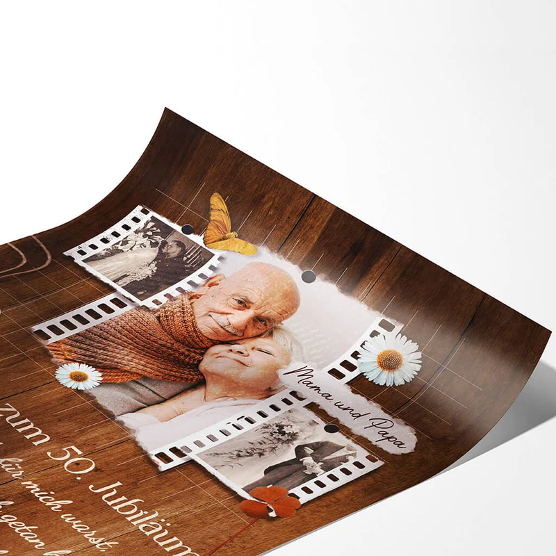50 Jahrestag Papa Mama - Personalisierte Geschenke | Poster für Eltern