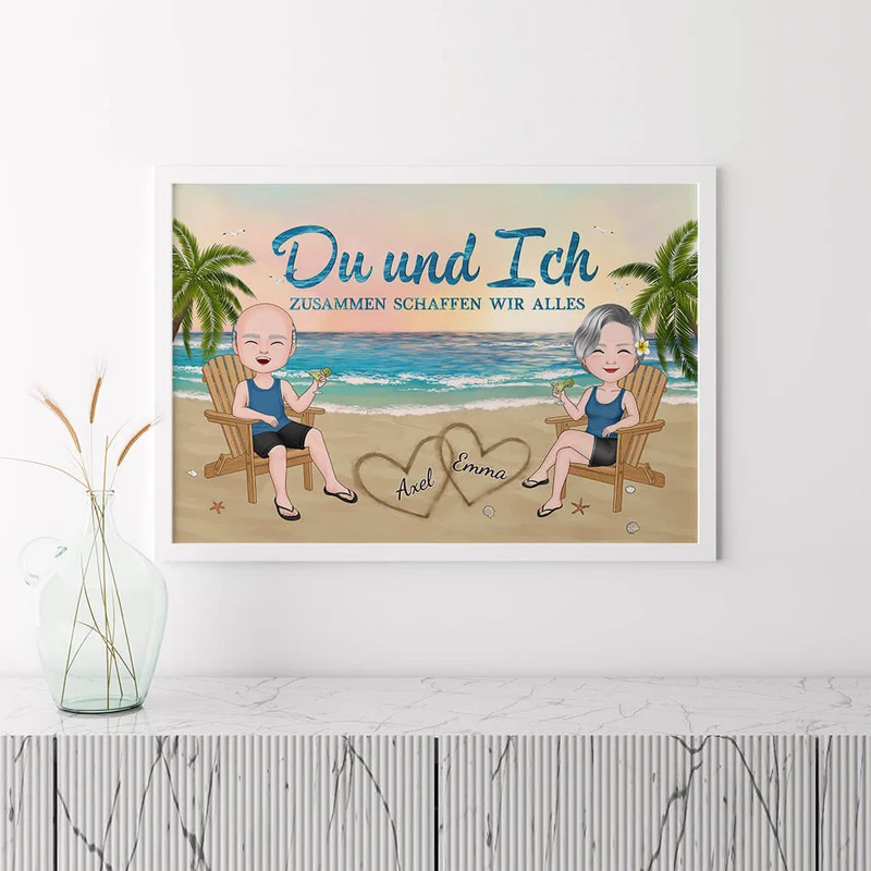 Du Und Ich Zusammen Schaffen Wir Alles - Personalisierte Geschenke | Poster für Frauen/Herren