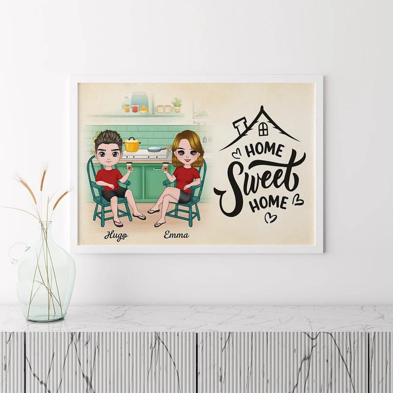 Home Sweet Home Für Paare - Personalisierte Geschenke | Poster für Paare