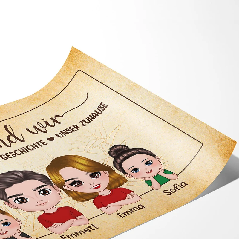 Dies Ist Unsere Geschichte - Personalisierte Geschenke | Poster für die Familie
