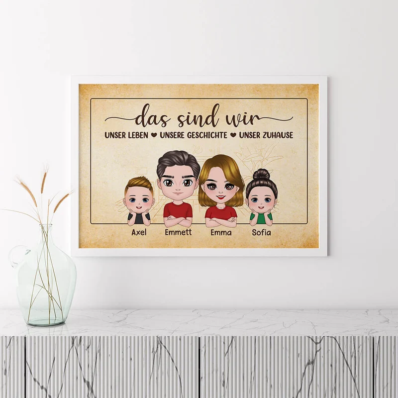 Dies Ist Unsere Geschichte - Personalisierte Geschenke | Poster für die Familie