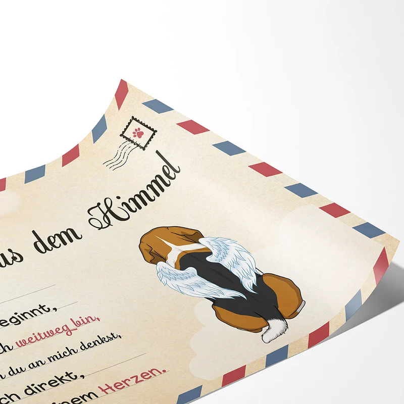 Ein Brief Aus Dem Himmel Hunde - Personalisierte Geschenke | Poster für Hundeliebhaber