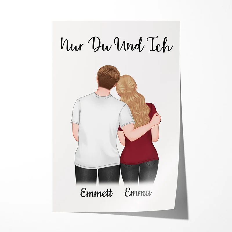 Nur Du Und Ich - Personalisierte Geschenke | Poster für Paare/Pärchen