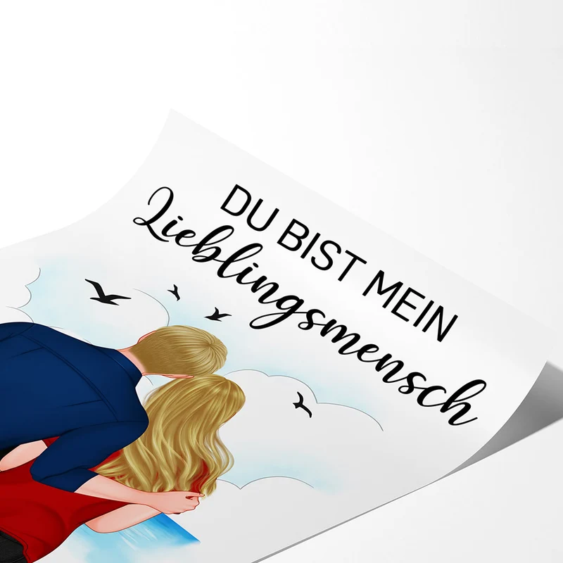 Du Bist Mein Lieblingsmensch - Personalisierte Geschenke | Poster für Paare/Pärchen