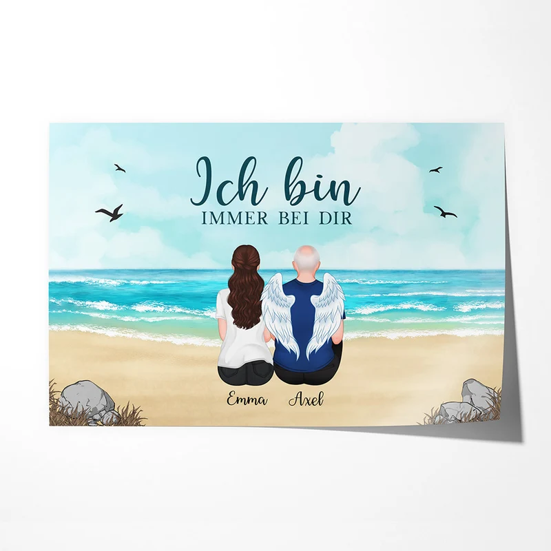 Ich Bin Immer Bei Dir - Personalisierte Geschenke | Poster für Opa/Oma