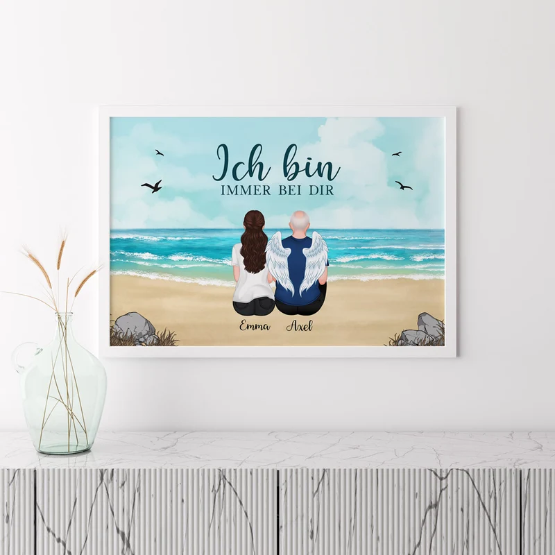 Ich Bin Immer Bei Dir - Personalisierte Geschenke | Poster für Opa/Oma
